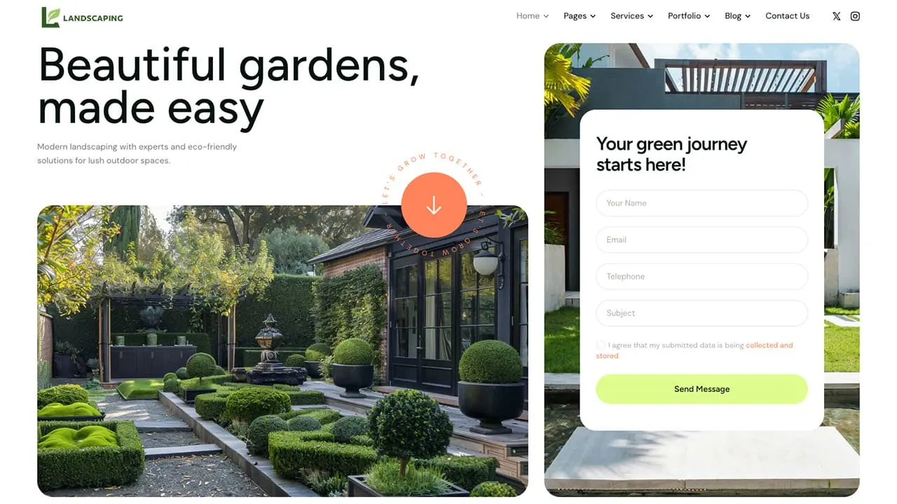 Landscape Website After Redesign